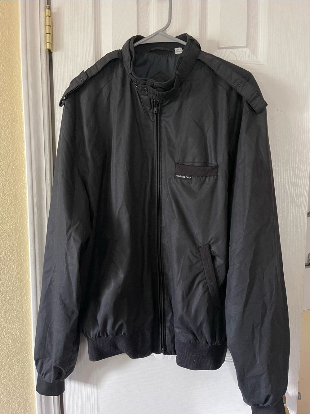 Members Only Black Lightweight Bomber Jacket